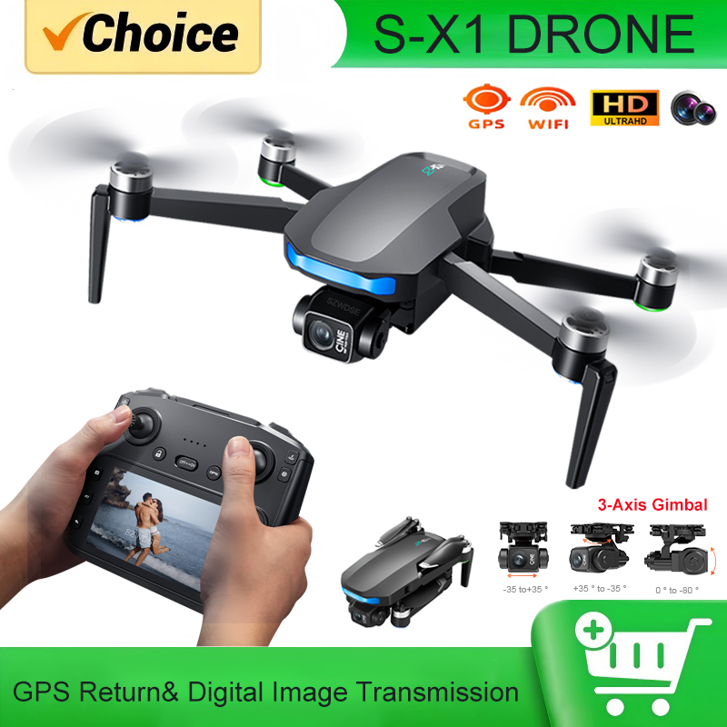 Drone Controller Screen - Dron S-X1 MAX z GPS, wyposażony